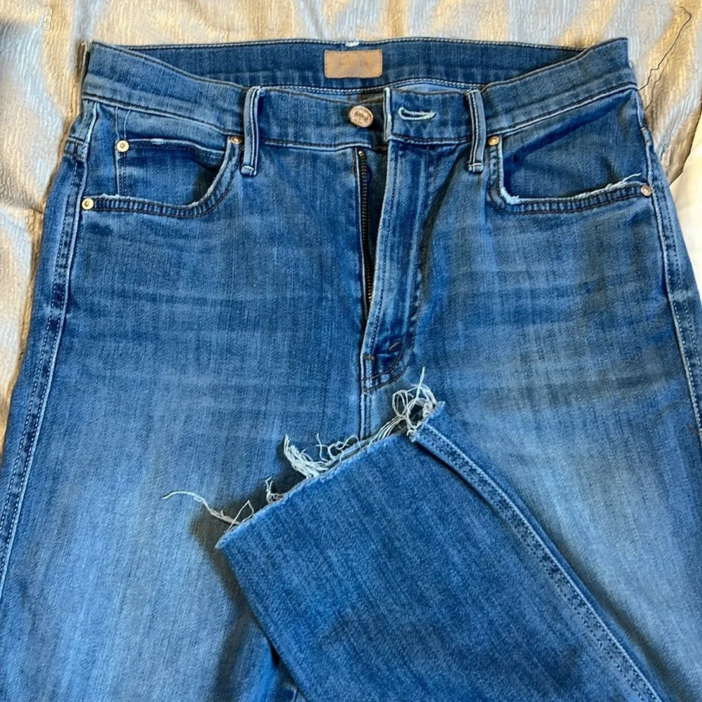Mother denim -high waisted rascal ankle fray - Picture 1 of 12